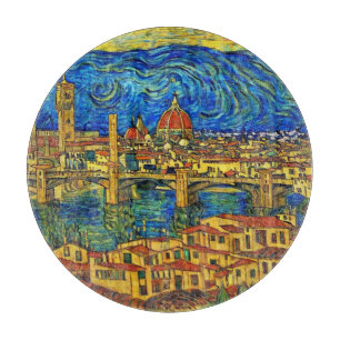 Starry Starry Night Florence Italien Schneidebrett