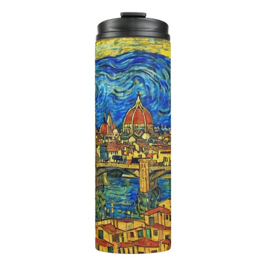 Starry Starry Night Florence Italien Thermosbecher (Vorderseite)