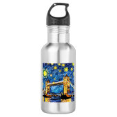 Starry Starry Night London England Edelstahlflasche (Vorderseite)