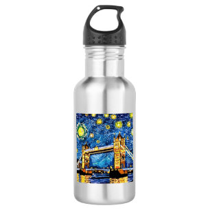 Starry Starry Night London England Edelstahlflasche