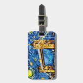 Starry Starry Night London England Gepäckanhänger (Vorderseite vertikal)