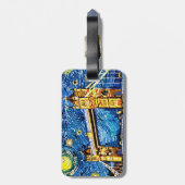 Starry Starry Night London England Gepäckanhänger (Rückseite vertikal)