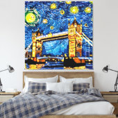 Starry Starry Night London England Leinwanddruck (Insitu (Schlafzimmer))