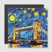 Starry Starry Night London England Magnetkarte (Vorne/Hinten)