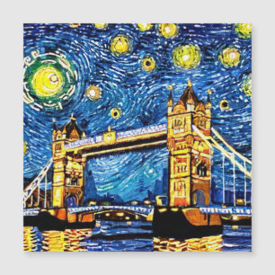 Starry Starry Night London England Magnetkarte