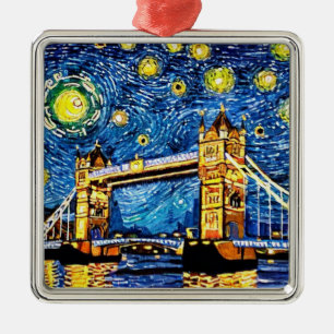 Starry Starry Night London England Ornament Aus Metall