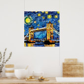 Starry Starry Night London England Poster (Küche)