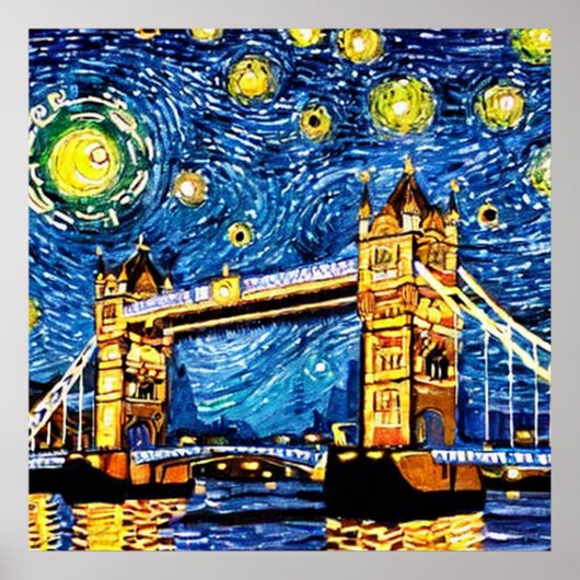 Starry Starry Night London England Poster (Vorne)