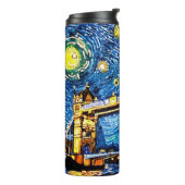 Starry Starry Night London England Thermosbecher (Nach links gedreht)
