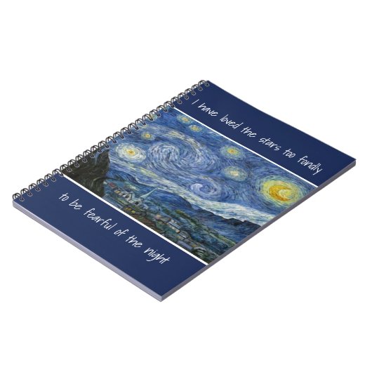 Starry Starry Night Love the Stars Zitat Notizblock (Linke Seite)