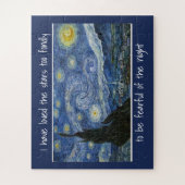 Starry Starry Night Love the Stars Zitat Puzzle (Vertikal)