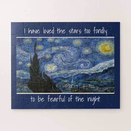 Starry Starry Night Love the Stars Zitat Puzzle (Horizontal)