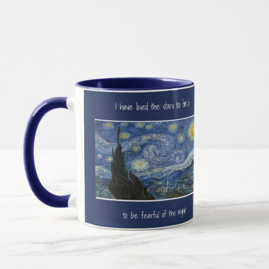 Starry Starry Night Love the Stars Zitat Tasse (Links)
