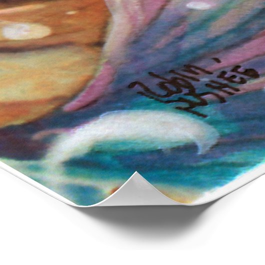 Starry, Starry Night Mermaid Poster (Ecke)