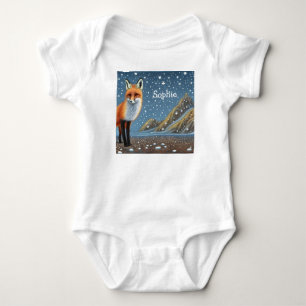 Starry Starry Night Storybook Fox Baby Strampler