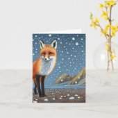 Starry Starry Night Storybook Fox Karte (Gelbe Blume)