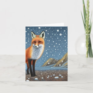 Starry Starry Night Storybook Fox Karte