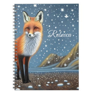 Starry Starry Night Storybook Fox Notizblock