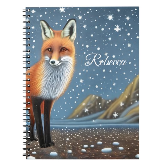 Starry Starry Night Storybook Fox Notizblock (Vorderseite)