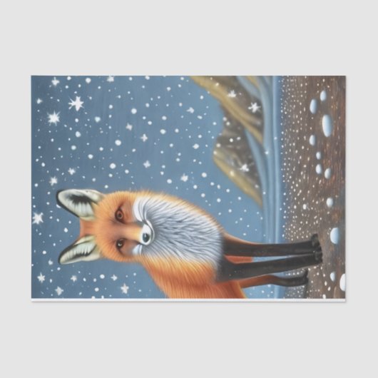 Starry Starry Night Storybook Fox Seidenpapier (Vorderseite)