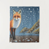 Starry Starry Night Storybook Fox Wandteppich (Vorderseite)