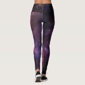 Starry Stars Outer Space Galaxy Planetary Pattern Leggings (Rückseite)
