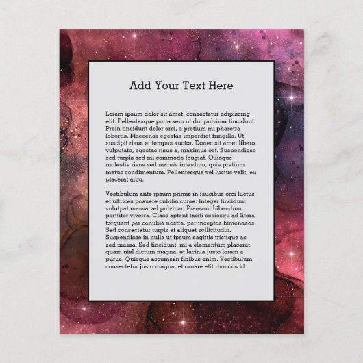 Starry Stars Space Galaxy Muster Außenraum Flyer (Vorne)