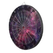 Starry Stars Weltraumgalaxie Planetenmuster Dartscheibe (Vorderseite rechts)