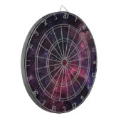 Starry Stars Weltraumgalaxie Planetenmuster Dartscheibe (Vorderseite Links)