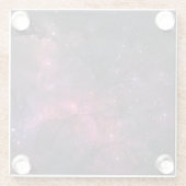 Starry Stars Weltraumgalaxie Planetenmuster Glasuntersetzer (Rückseite)