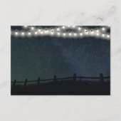 Starry String Light Birch Tree Wedding RSVP Cards Karte (Rückseite)