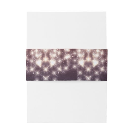 Starry String Lights Vintage Wedding Einladungsbanderole (Rückseitenbeispiel)