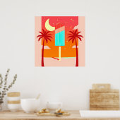 Starry Summer Palm Ice Oase Poster (Küche)