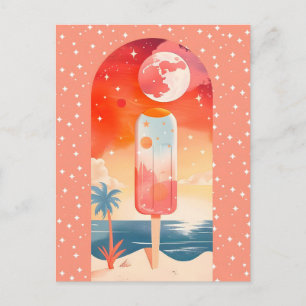 Starry Summer Tropical Night Feiertagspostkarte