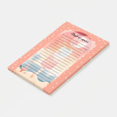 Starry Summer Tropical Night Post-it Klebezettel (angewinkelt)