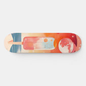 Starry Summer Tropical Night Skateboard (Horizontal)