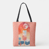 Starry Summer Tropical Night Tasche (Rückseite)