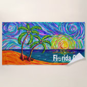 Starry Sunset Beach Handtuch von Florida Girl (Vorderseite)