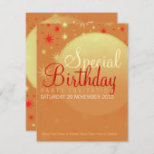 Starry Sunset Party Geburtstag Einladung (Vorne/Hinten)