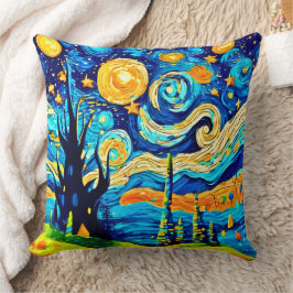 Starry Surrealismus Inspiriert Artwork Kissen