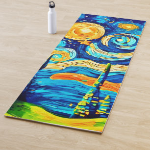Starry Surrealismus Inspiriert Artwork Yogamatte