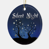 Starry Trees Stille Nacht Keramikornament (Links)