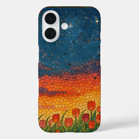 Starry Tulip Sunset Retro iPhone / iPad Gehäuse Case-Mate iPhone Hülle (Rückseite)