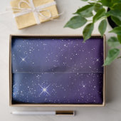Starry twilight celestial night sky purple blue seidenpapier (Geschenk)
