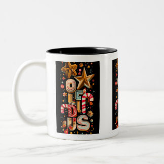 Starry Typography Coffee Mug – Holiday Edition Zweifarbige Tasse