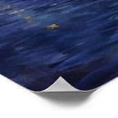 Starry Urban Landscape: Impressionist Night Art Poster (Ecke)