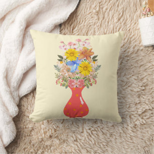 Starry Vase Blooms Kissen