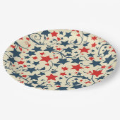 Starry Vintag Elegant 4. Juli Papierplatte Pappteller (Schrägansicht)