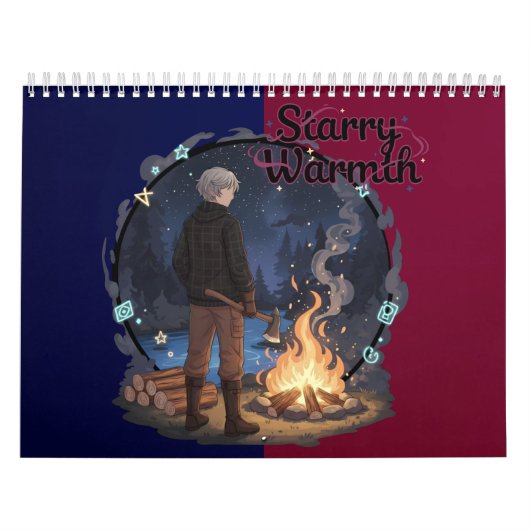 Starry Warmth - Lumberjack Anime Boy by Campfire Kalender (Titelbild)
