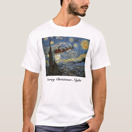 Starry Weihnachtsnachtkunst-T - Shirt (Vorderseite)